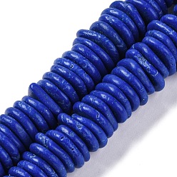 Темно-Синий Градуированные синтетические бирюзовые бусины, окрашенные, самородки, темно-синий, 7~20x7~15x3~5 мм, отверстие : 1.2 мм, около 118~119 шт / нитка, 15.75~15.87'' (40~40.3 см)
