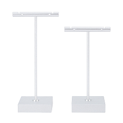 Матовый Платиновый Цвет Наборы подставки для серег из алюминиевого сплава, матовый цвет платины, 1-3/4x2-3/8x4-3/8 дюйм (4.5x6x11 см), большой: 1-3/4x2-3/8x5-1/8 дюйм (4.5x6x13 см)