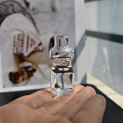 Прозрачный Мини стеклянная ваза, аксессуары для домашнего кукольного домика с микро-ландшафтом, притворяясь опорными украшениями, прозрачные, 20x47 мм