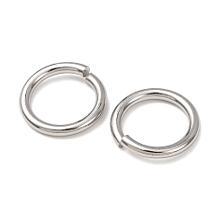 Нержавеющая Сталь Цвет Устойчивы к потускнению 304 открытые соединительные кольца из нержавеющей стали, круглые, цвет нержавеющей стали, 12 датчик, 15x2 мм, отверстие : 11 мм, внутренний диаметр: 11 мм