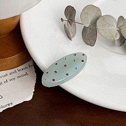 Аква Мини-заколки для волос типа «аллигатор» из ацетата целлюлозы, овальные, вода, 40 мм