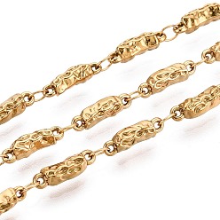 Настоящее золото 18K 5м 304 звенья цепи из нержавеющей стали, пайки, с катушкой, ионное покрытие (ip), реальный 18 k позолоченный, 11x3x3 мм