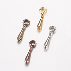 (52) Непрозрачная лаванда Талисман из сплава, слеза, разноцветные, 11x2 мм, отверстие : 1 мм