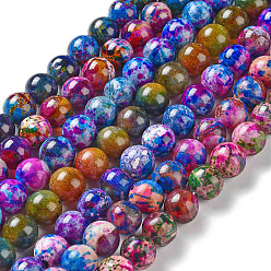(52) Непрозрачная лаванда Природный агат бисер нитей, окрашенная и подогревом, круглые, разноцветные, 10 мм, отверстие : 1.2 мм, около 38 шт / нитка, 14.96'' (38 см)