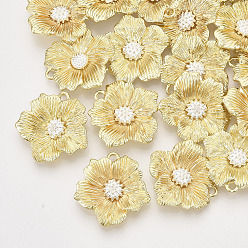 Light Gold Подвески из сплава , цветок, золотой свет, 26x25x5 мм, отверстие : 2 мм