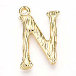 Letter N 304 подвески из нержавеющей стали, письмо амулеты, Письмо N, 22.5x14x3 мм, отверстие : 1.6 мм