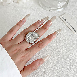 Shell Shape 304 палец кольца из нержавеющей стали, цвет нержавеющей стали, формы раковины, внутренний диаметр: регулируемый