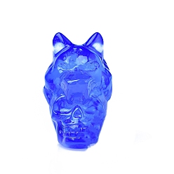 Опал Резные опалитовые украшения в форме волка и черепа, для домашнего офисного стола, 35 мм