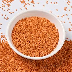 (RR2313) Matte Opaque Orange MIYUKI Round Rocailles Beads, Japanese Seed Beads, 15/0, (RR2313) Matte Opaque Orange, 1.5mm, Hole: 0.7mm, about 250000pcs/pound