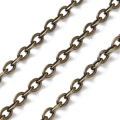 Античная Бронза 304 кабельные цепи из нержавеющей стали, пайки, ионное покрытие (ip), античная бронза, 2.3x1.5x0.4 мм