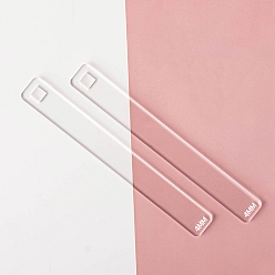 Квадрат Линейка толщины прозрачной акриловой глины, инструменты моделирования, для керамического ремесла, квадратный, 18x2.2x0.4 см, 2 шт / комплект