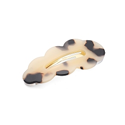 Мокасин Заколки для волос из ацетата целлюлозы с железными кнопками, слеза, мокасин, 60 мм