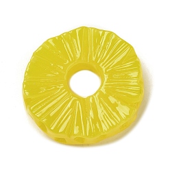 Pineapple Resin Imitation Fruit Model, Artificial Fruit Slices, Pretending Prop Decorations, Pineapple, 24.5x25x6.5mm