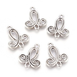 Античное Серебро Звенья / разъемы из сплава в тибетском стиле, без свинца и без кадмия, античное серебро, 22x19x2.5 мм, отверстие : 2 мм