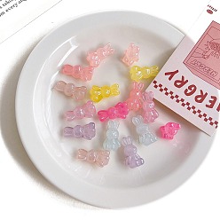 (52) Непрозрачная лаванда Непрозрачные акриловые бусины, кролик, разноцветные, 24.7x14.6x11.7 мм, отверстие : 3 мм