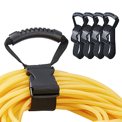 Black Nylon & PVC Durable Storage Strap with Carrying Handle, Black, 790x130x24mm