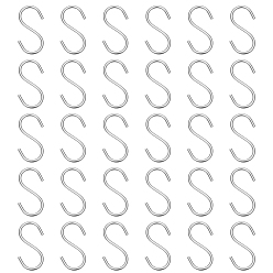 Нержавеющая Сталь Цвет 30шт 304 крючки S-образной формы из нержавеющей стали, цвет нержавеющей стали, 52x38x3 мм