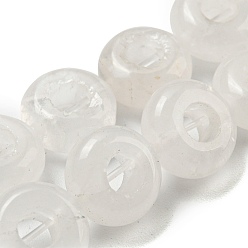Quartz Crystal Natural Quartz Crystal Beads Strands, Rock Crystal Rondelle Beads, 10~10.5x4~4.5mm, Hole: 1.2mm, about 20pcs/strand, 7.95''(20.2cm)