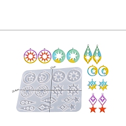 Mixed Shapes Силиконовые формы, формы для литья смолы, для уф-смолы, изготовление ювелирных изделий из эпоксидной смолы, разнообразные, 224x170x5 мм