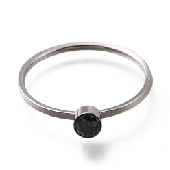 Реактивный Самолет 304 палец кольца из нержавеющей стали, со стразами, плоско-круглые, цвет нержавеющей стали, струя, размер США 7~7 3/4 (17.3~17.9 мм)