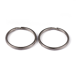 Нержавеющая Сталь Цвет Устойчивые к потускнению 304 разъемные кольца для ключей из нержавеющей стали, брелок для ключей, цвет нержавеющей стали, 3x35 мм