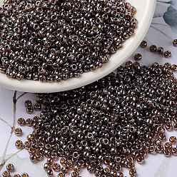 (RR327) Transparent Dark Raspberry Luster MIYUKI Round Rocailles Beads, Japanese Seed Beads, (RR327) Transparent Dark Raspberry Luster, 8/0, 3mm, Hole: 1mm, about 422~455pcs/bottle, 10g/bottle