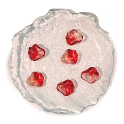 Красный Прозрачные подвески-лэмпворк ручной работы, Petaline, красные, 15 мм