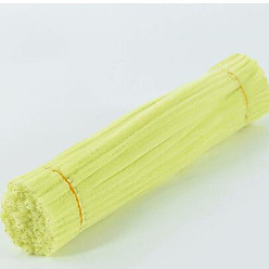 Green Yellow DIY Plush Sticks, with Iron Core, Pipe Cleaners, Kid Craft Material, Green Yellow, 295x6mm, 100pcs/set
