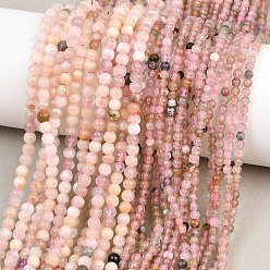 Смешанные камни Природные смешанные камень бисер пряди, граненые, круглые, 3 мм, отверстие : 0.5 мм, около 126 шт / нитка, 14.96'' (38 см)