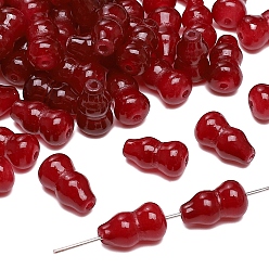 Темно-Красный 15шт стеклянные бусины из искусственного нефрита, темно-красный, 14x8 мм, отверстие : 1 мм