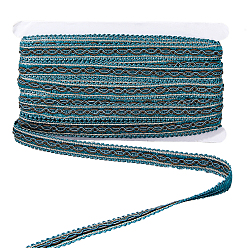 Bleu Clair 14.5m ruban de bordure en dentelle de polyester, accessoires de couture et de loisirs créatifs, bleu clair, 5/8 pouces (17 mm), environ 15.86 yards (14.5m)/paquet