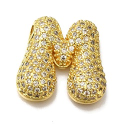 Letter M Латунь с кубическим цирконием подвеской, без кадмия, без никеля и без свинца, Буква М, Буква М, 22.5x23x6.5 мм, отверстие : 4 мм