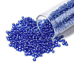 (35) Silver Lined Sapphire Тохо 8/0 круглые бусины, японский бисер, (35) сапфир с серебряной подкладкой, 3 мм, отверстие : 1 мм, Около 222 шт / 10 г