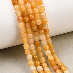 Old Yellow Jade Нити из натуральных старых желтых нефритовых бусин, баррель, 4x4 мм, отверстие : 0.8 мм, около 92~94 шт / нитка, 14.76~15.04'' (37.5~38.2 см)