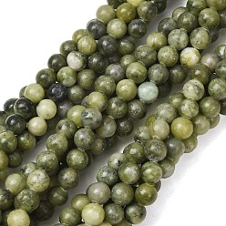 Olive Drab Natural Gemstone Beads, Taiwan Jade, Natural Energy Stone Healing Power for Jewelry Making, Round, Olive Drab, 6mm, Hole: 1mm, about 15~16inch/strand, about 59~61pcs/strand.