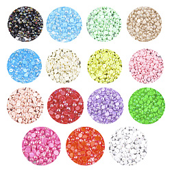 Gemischte Farbe Acryl Cabochons, ab Farbe plattiert, Halbrund, Gemischte Farbe, 4x2 mm, ca. 10000 Stk. / Beutel