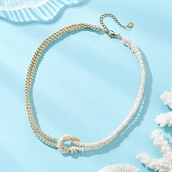 Золотой Ожерелье из натуральных пресноводных жемчужных бусин из синтетического немагнитного гематита с гальваническим покрытием для женщин., белые, золотые, 2 дюйм (15.16 см)