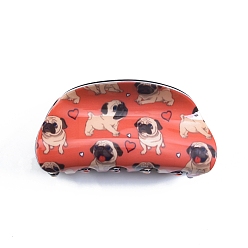 Оранжево-Красный Заколки для волос из ПВХ с рисунком собаки, аксессуары для волос для женщин и девочек, оранжево-красный, 44x84x34 мм