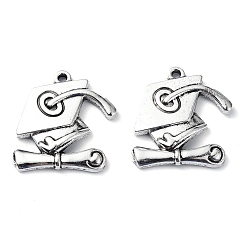Античное Серебро Подвески из сплава в тибетском стиле , без свинца и без кадмия, античное серебро, 25x24x3 мм, отверстие : 1.5 мм, 289 шт / 1000 г