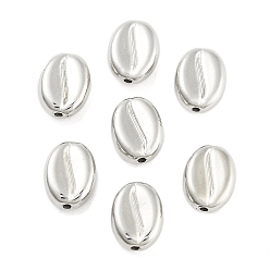 Platinum CCB Plastic Beads, Oval, Platinum, 10.5x8x4.5mm, Hole: 1.2mm, 2500pcs/500g