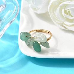 Зеленый Авантюрин Женские кольца на палец из натурального зеленого авантюрина, внутренний диаметр: 18 мм