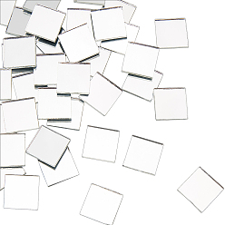 Clear Glass Cabochons, Square, Clear, 23x23x3mm, 50pcs/box