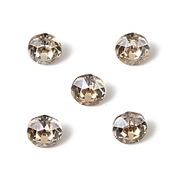 Свет Колорадо Топаз Стеклянные стразы кабошоны, задние и задние, граненые, квадратный, алмаз, свет Колорадо Топаз, 6x4.5 мм