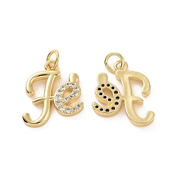 Real 18K Gold Plated & Gunmetal Стойка металлическая латунная микропрофилированная кубическая циркония подвески, с целью перехода в кольце, долговечный, без кадмия и без свинца, слово fe очарование, настоящее золото 18 k и бронза, 17.5x14.5x2 мм, отверстие : 3 мм