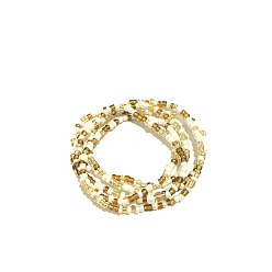 Бежевый Бусины из стеклянного бисера на талию, бежевые, 800 мм