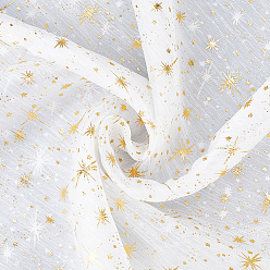 Blanco 1m estrella tela de poliéster, accesorios de ropa de bricolaje, blanco, 1530x1 mm