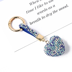 Монтана Брелок из искусственной кожи и стразов, с литыми пружинными кольцами, сердце, Монтана, 11.5x4.5 см