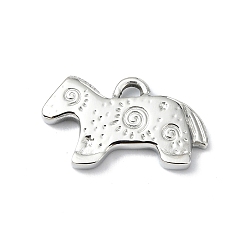 Нержавеющая Сталь Цвет Антикоррозийные 304 подвески из нержавеющей стали, лошадь очарование, цвет нержавеющей стали, 10.5x18.5x2 мм, отверстие : 1.5 мм