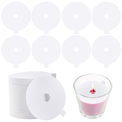 Белый Бумажные чехлы для свечей, плоско-круглые, белые, 78x70x0.3 мм, 150sheets / мешок