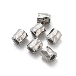 Нержавеющая Сталь Цвет 304 из нержавеющей стали бусы, колонка, цвет нержавеющей стали, 3x3 мм, отверстие : 1.6 мм